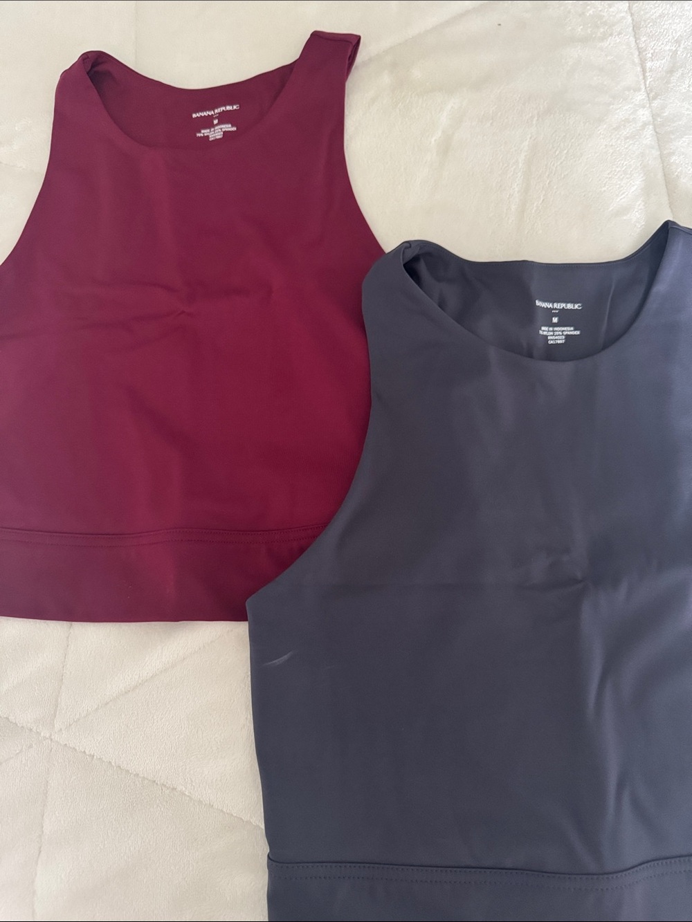 Banana Republic Tank Tops in Burgundy and Charcoal